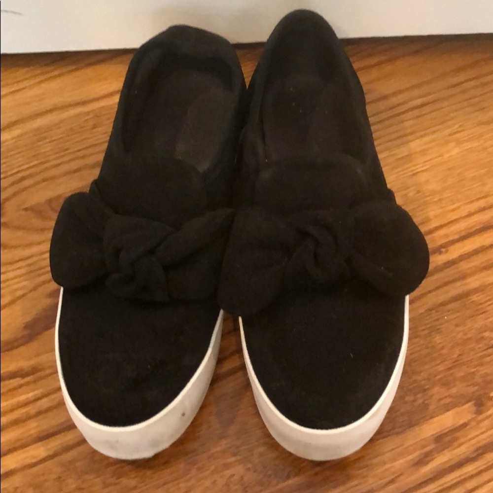 Rebecca Minkoff Black velvet sneakers with bow